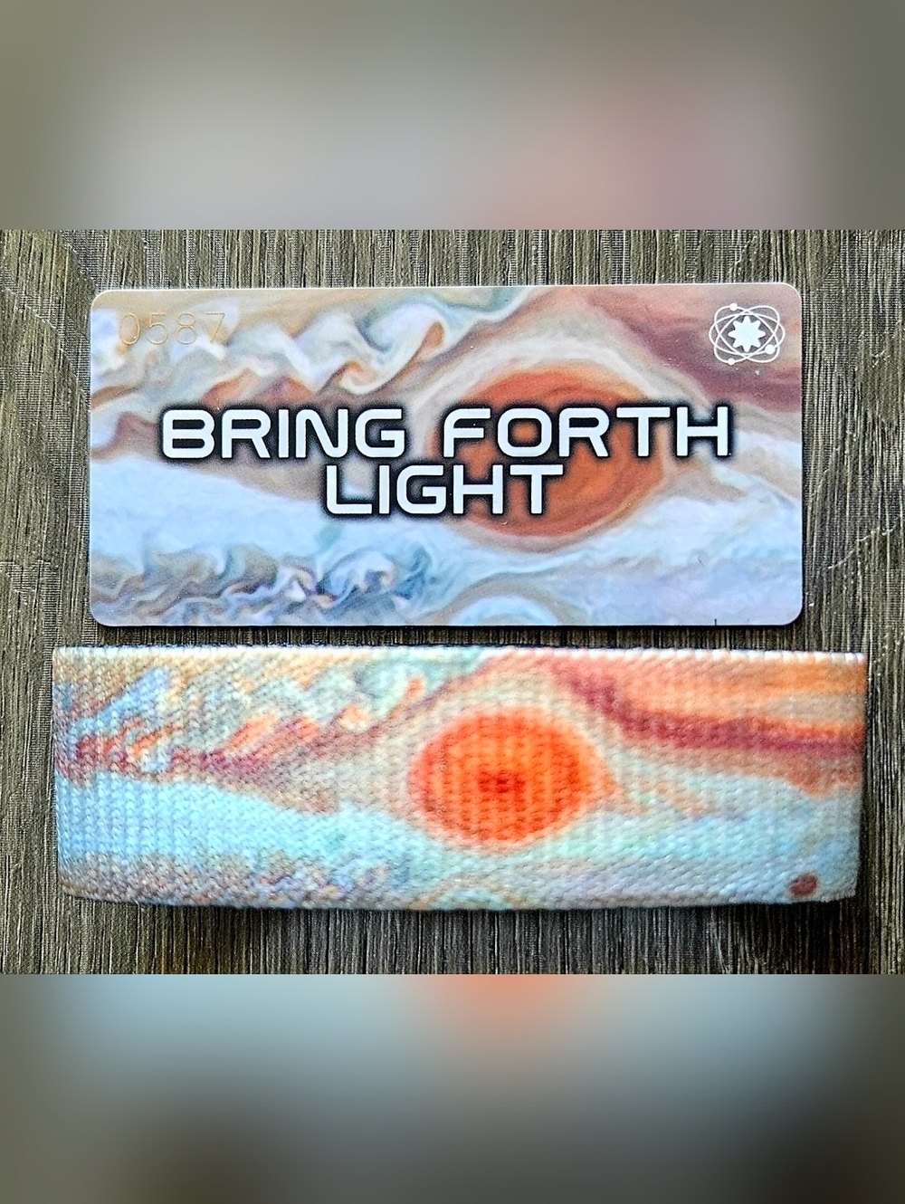 ZOX "BRING FORTH LIGHT" #587 JUPITER RARE DIAMOND STITCH COLLECTIBLE WRISTBAND